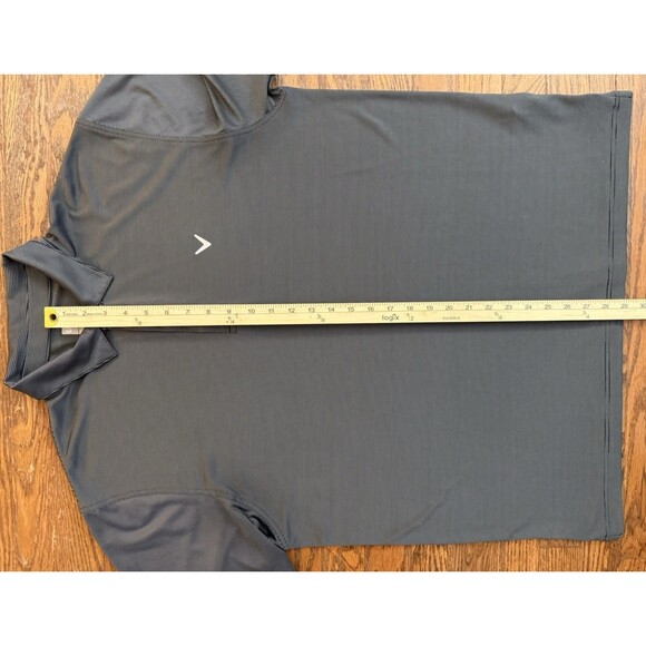 Callaway Polo Shirt Mens Large Gray Black Striped Performance Golf Polyester - Picture 8 of 12